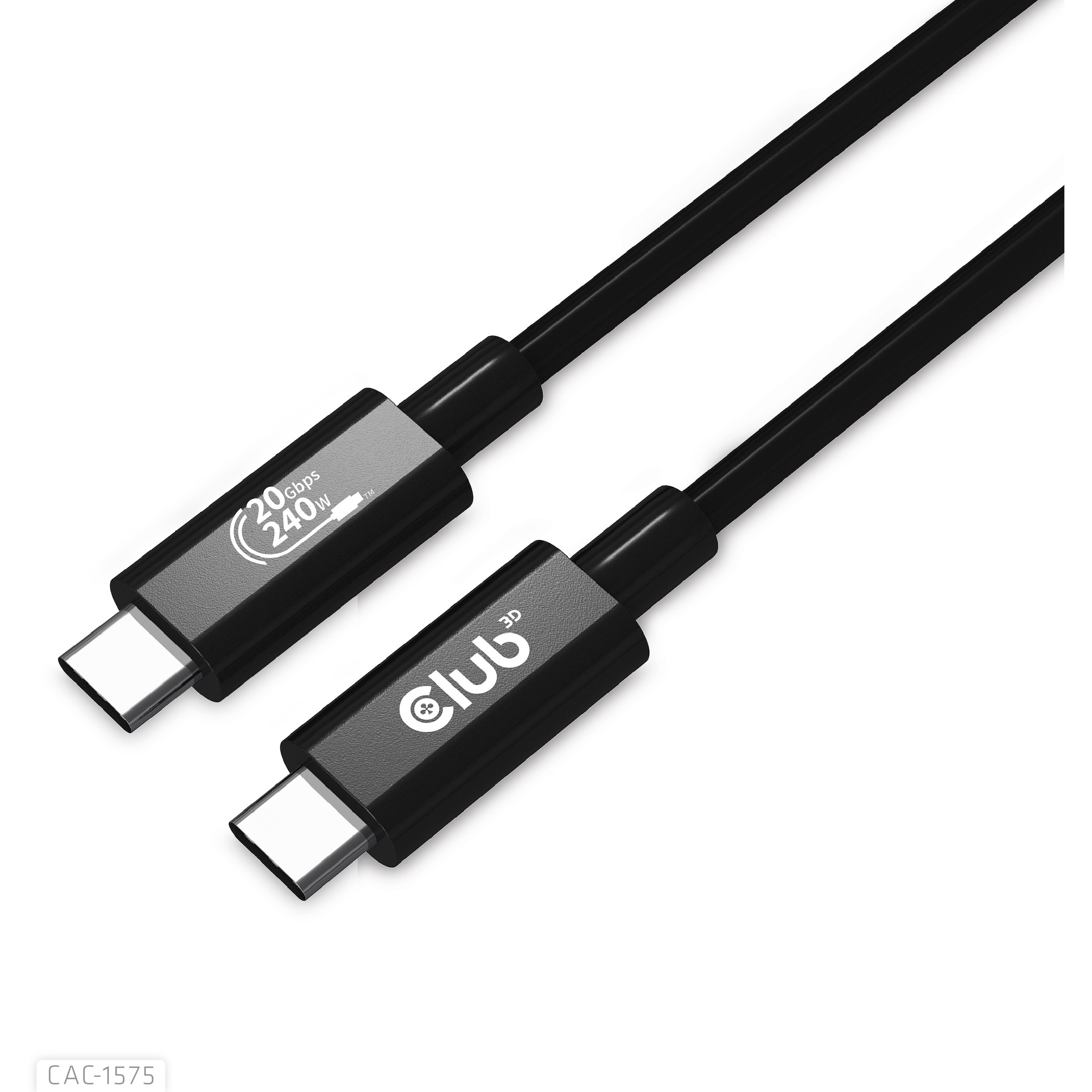 Kabllo USB Club3D 4.0 / Typ‑C PD 240W / 4K / 20Gbps / 2.0m - Zezë - Figura 2