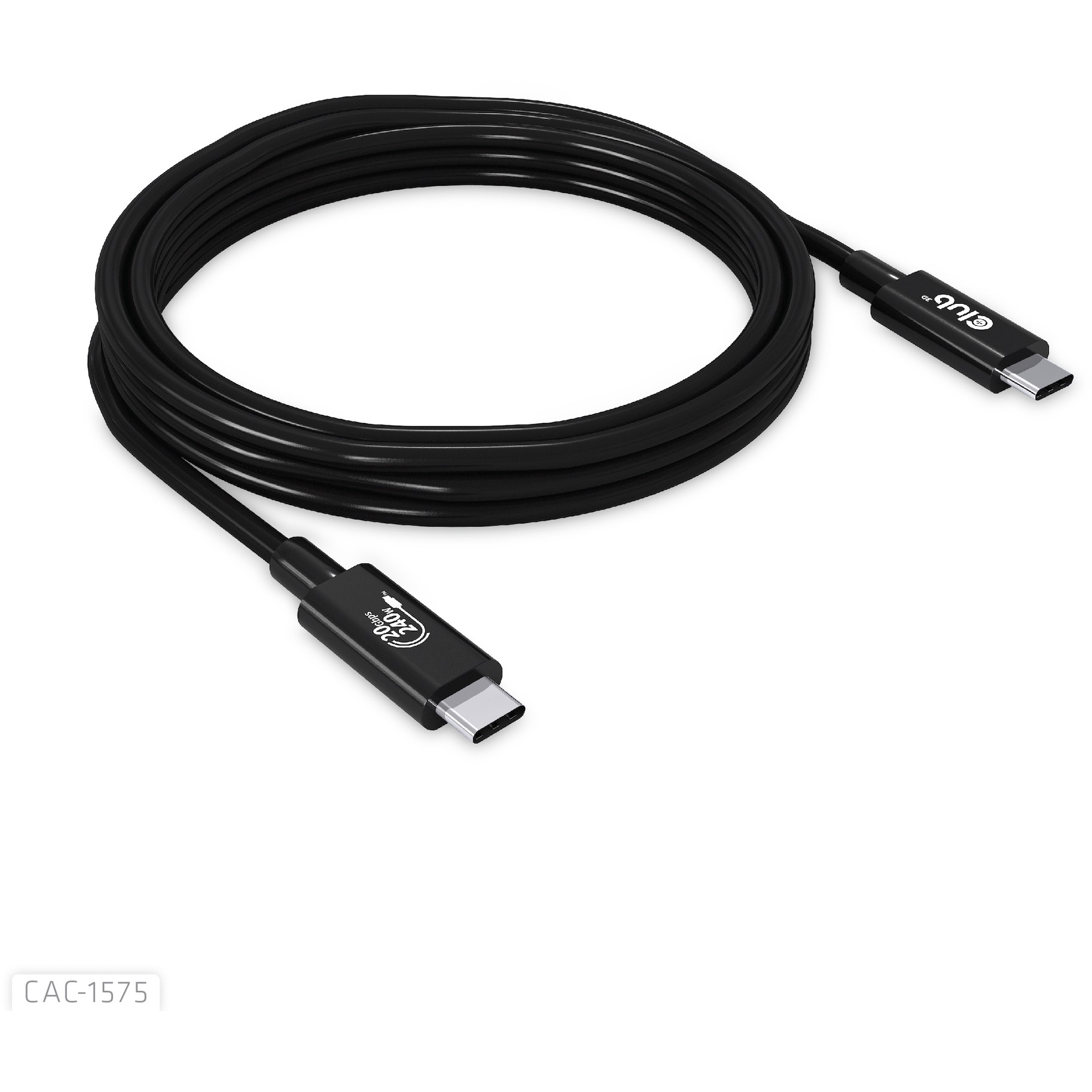 Kabllo USB Club3D 4.0 / Typ‑C PD 240W / 4K / 20Gbps / 2.0m - Zezë - Figura 4