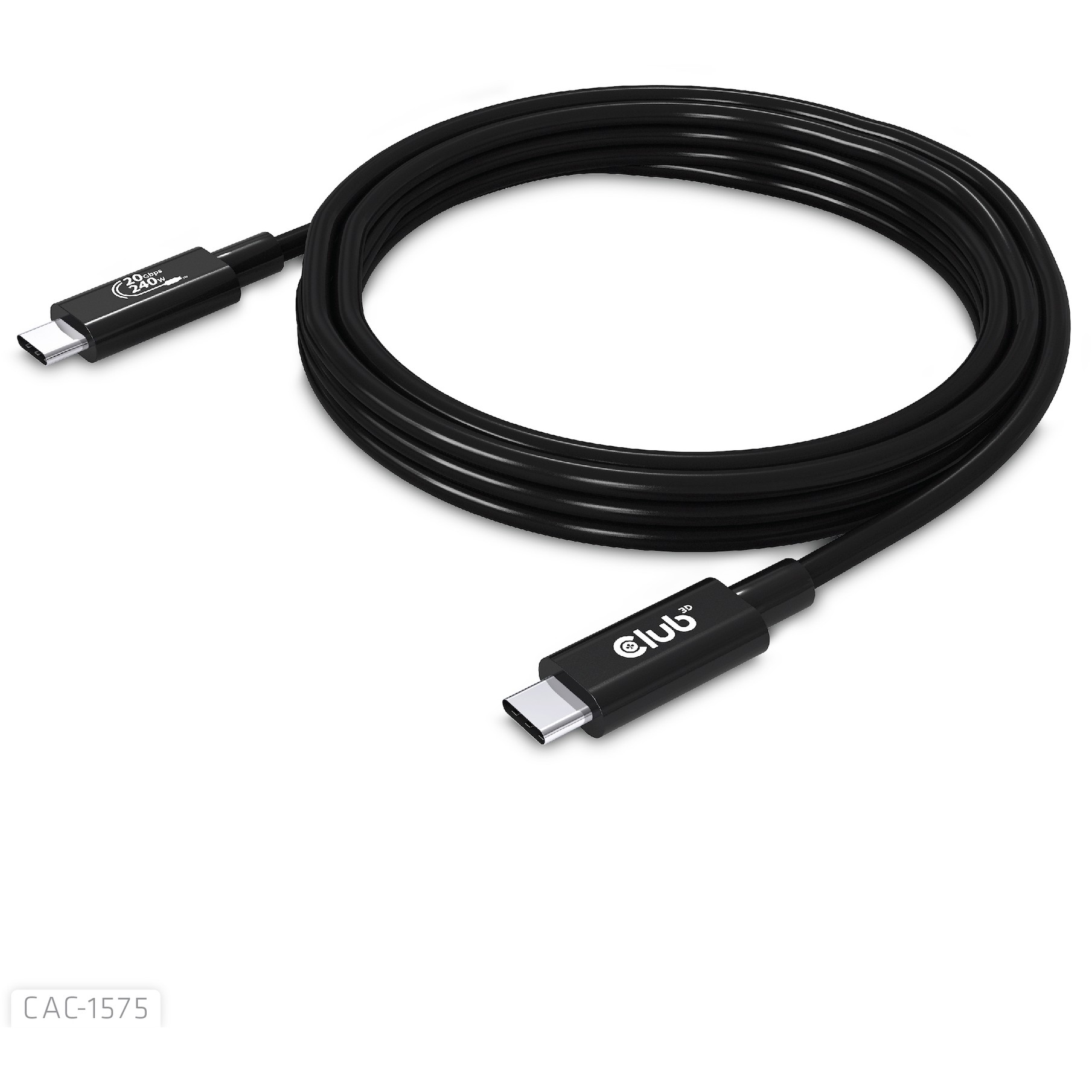 Kabllo USB Club3D 4.0 / Typ‑C PD 240W / 4K / 20Gbps / 2.0m - Zezë - Figura 5