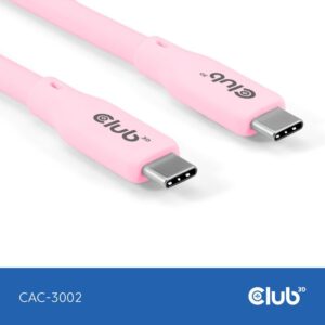 Club3D Lifestyle Kabllo USB‑C / PD 240W / 20 Gbps / 2.0m / St–St - Rozë
