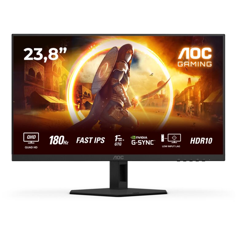 Monitor Gaming AOC Q24G4RE / 23.8" / Quad HD Fast IPS LED / 180 Hz / 1 ms / HDMI+DP / Zezë