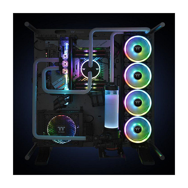 Ftohës për Kasë 120 mm Thermaltake Riing Trio 12 RGB 3-Pack - Bardhë - Figura 5