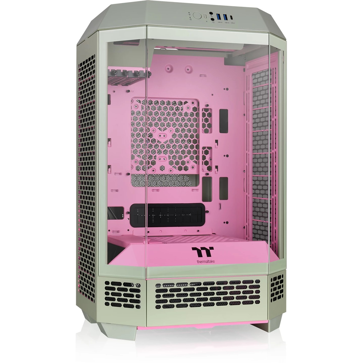 Kasë Micro‑ATX Thermaltake The Tower 300 TG – Gjelbër