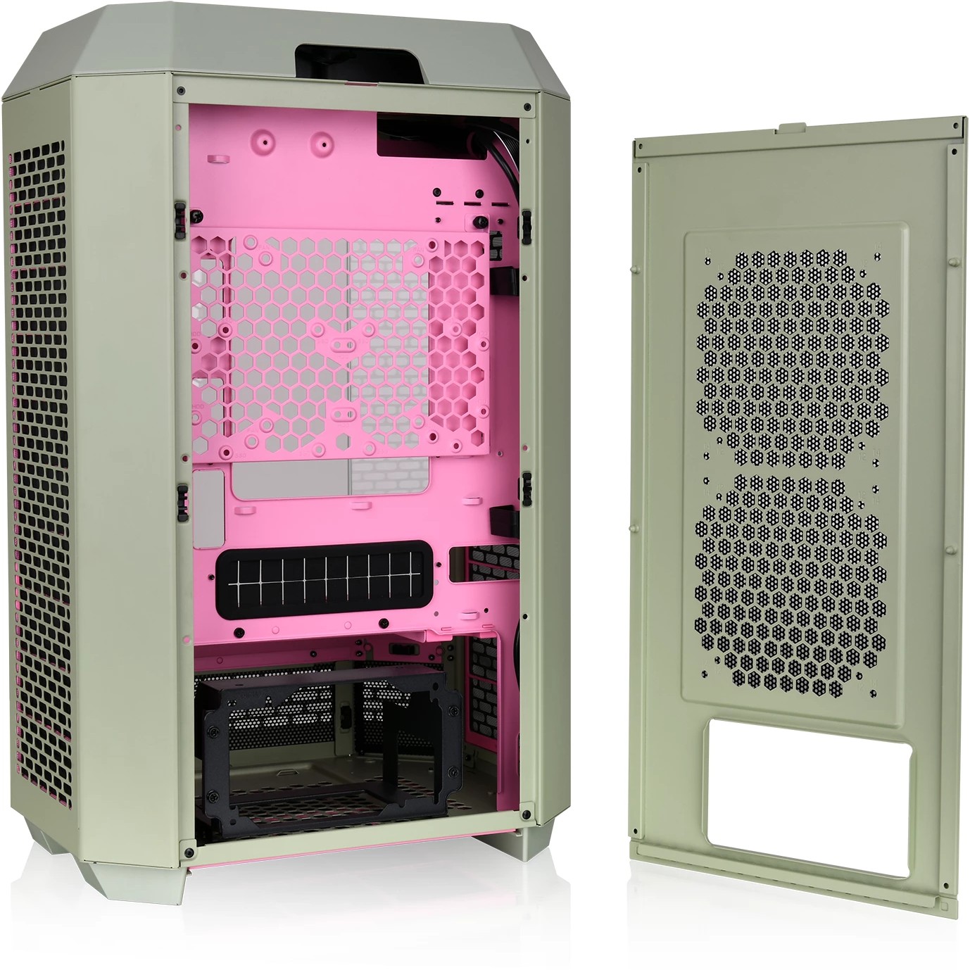 Kasë Micro‑ATX Thermaltake The Tower 300 TG – Gjelbër - Figura 4