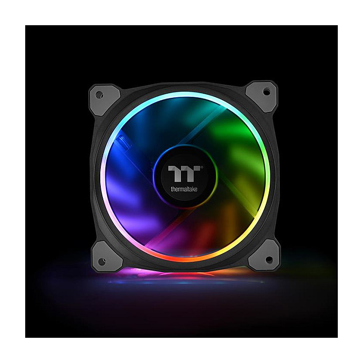 Ftohës për Kasë Thermaltake Riing Plus 12 RGB / Kit 3×Fan + 3×Lumi / 120mm - Zezë - Figura 2