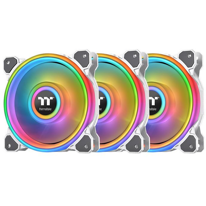 Ftohës për Kasë Thermaltake Riing Quad 12 RGB / Radiator Fan / TT Premium Edition / 3-Pack / 120mm - Bardhë