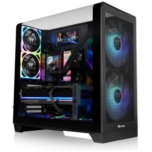 Kasë Midi Thermaltake View 390 Air - Zezë