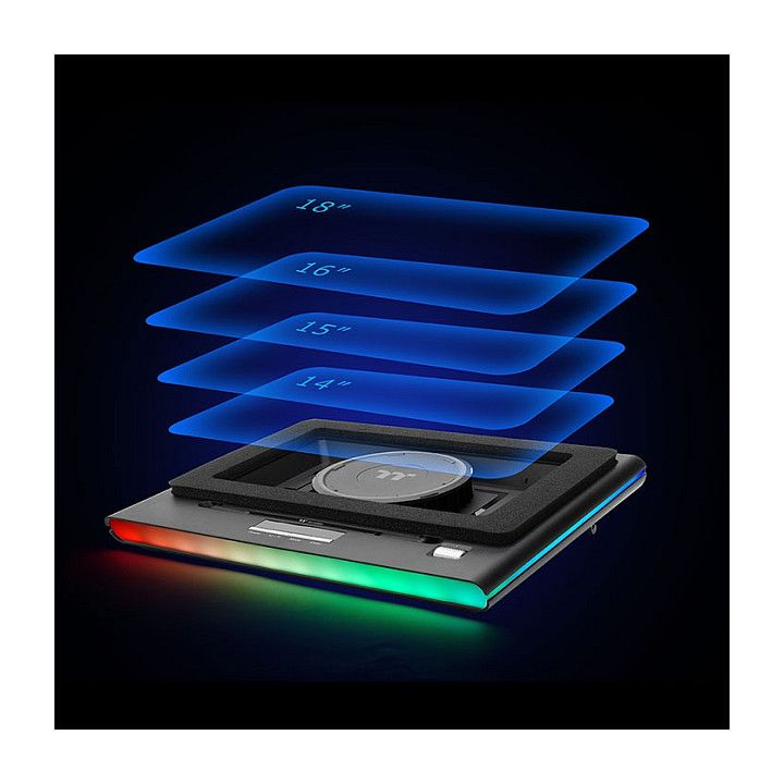 Ftohës për laptop Thermaltake / Massive EXTREME / NB Cooler – Zezë - Figura 3