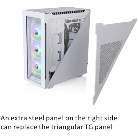 Kasë Midi Thermaltake Divider 500 TG Snow ARGB – Bardhë - Figura 3
