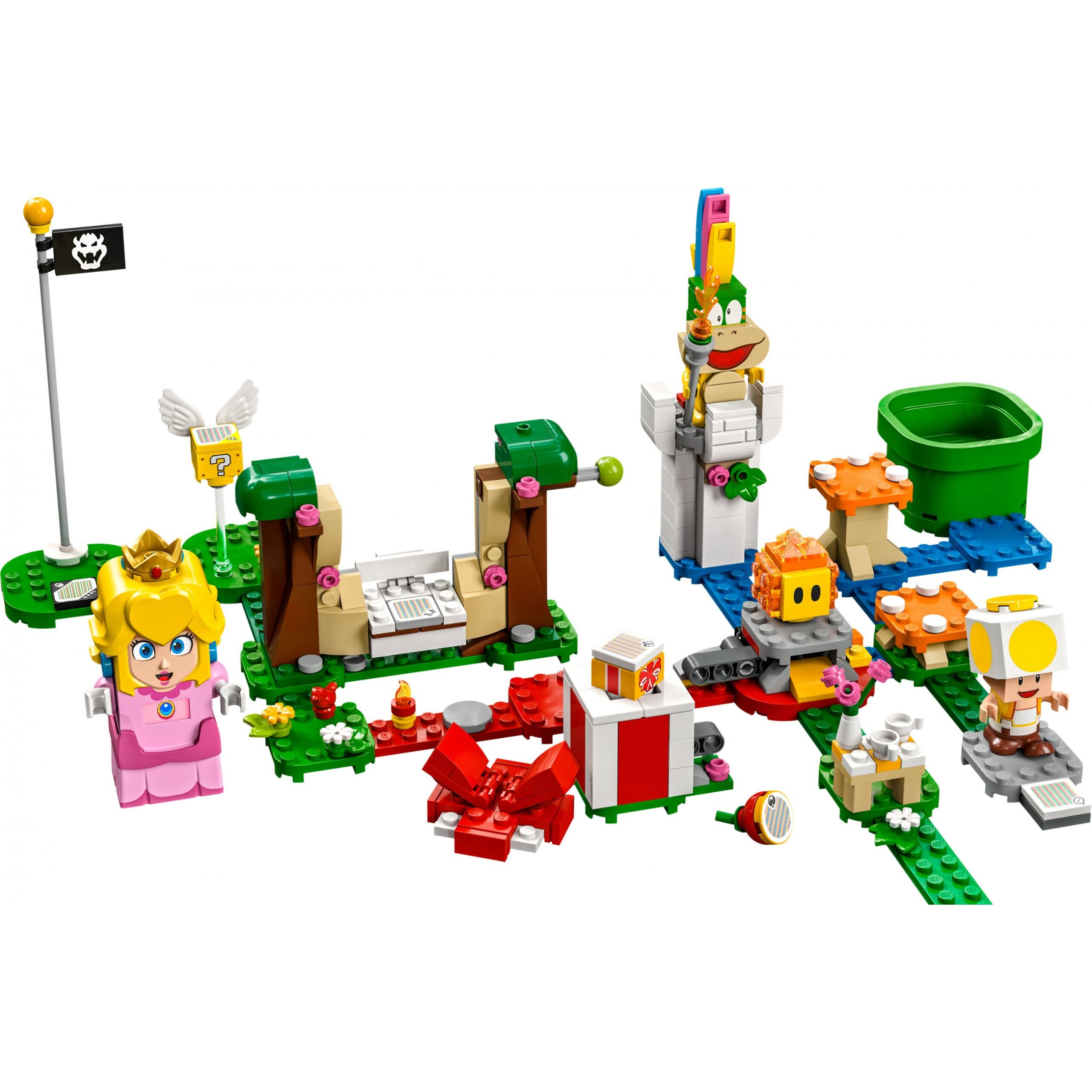 LEGO 71403 Super Mario Abenteuer mit Peach – Starterset (Baubares Spielzeug mit interaktiver Prinzessinnen Figur. Gelber Toad und Lemmy) - Figura 2