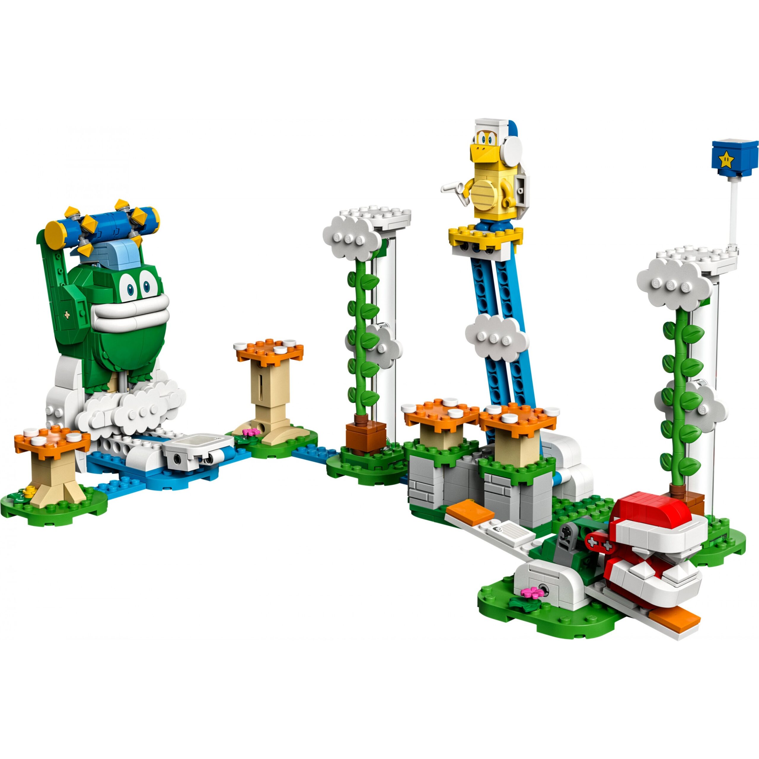 LEGO 71409 Super Mario Maxi-Spikes Wolken-Challenge – Erweiterungsset (Set mit 3 Gegner Figuren inkl. Bumerang-Bruder und Piranha-Pflanze) - Figura 2
