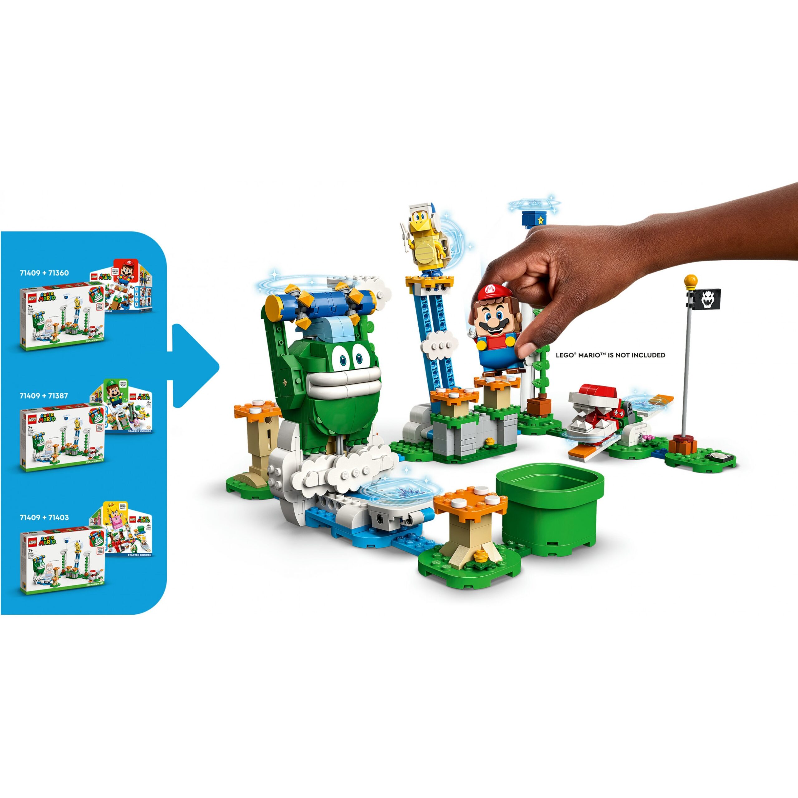 LEGO 71409 Super Mario Maxi-Spikes Wolken-Challenge – Erweiterungsset (Set mit 3 Gegner Figuren inkl. Bumerang-Bruder und Piranha-Pflanze) - Figura 4