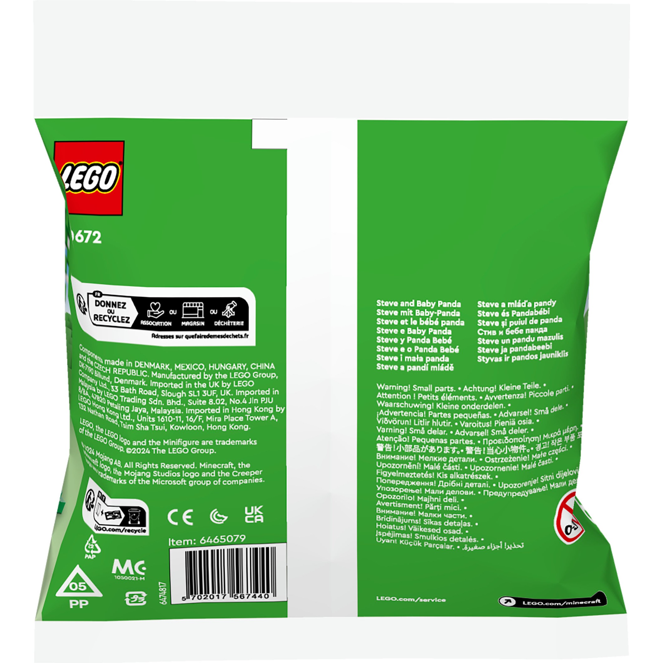 LEGO 30672 Minecraft Steve and Baby Panda - Figura 3