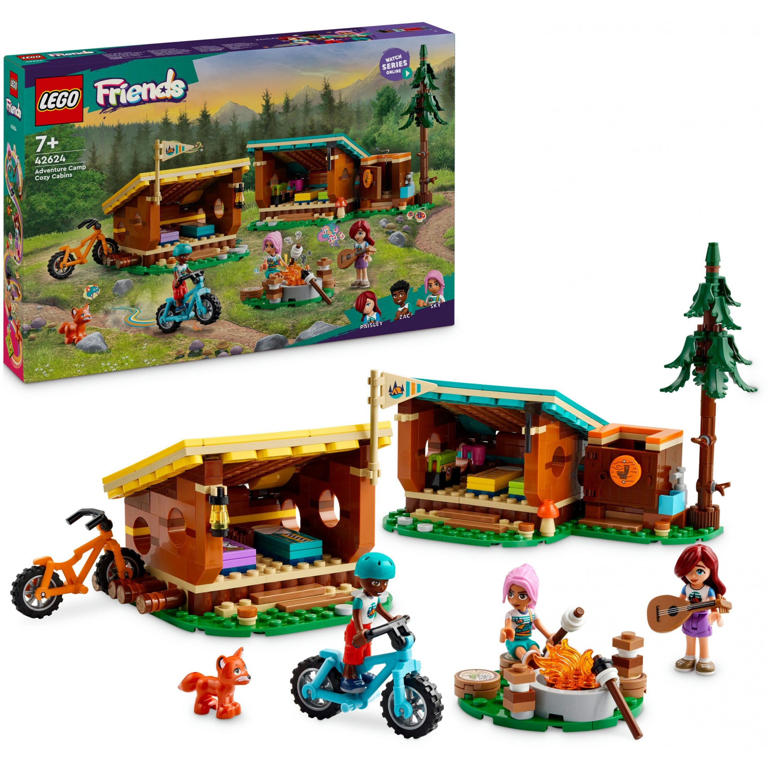 LEGO 42624 Friends: Cozy Cabins at the Adventure Camp - Figura 3