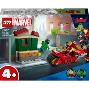 LEGO 76287 Marvel Super Heroes Iron Man with Bike and the Hulk