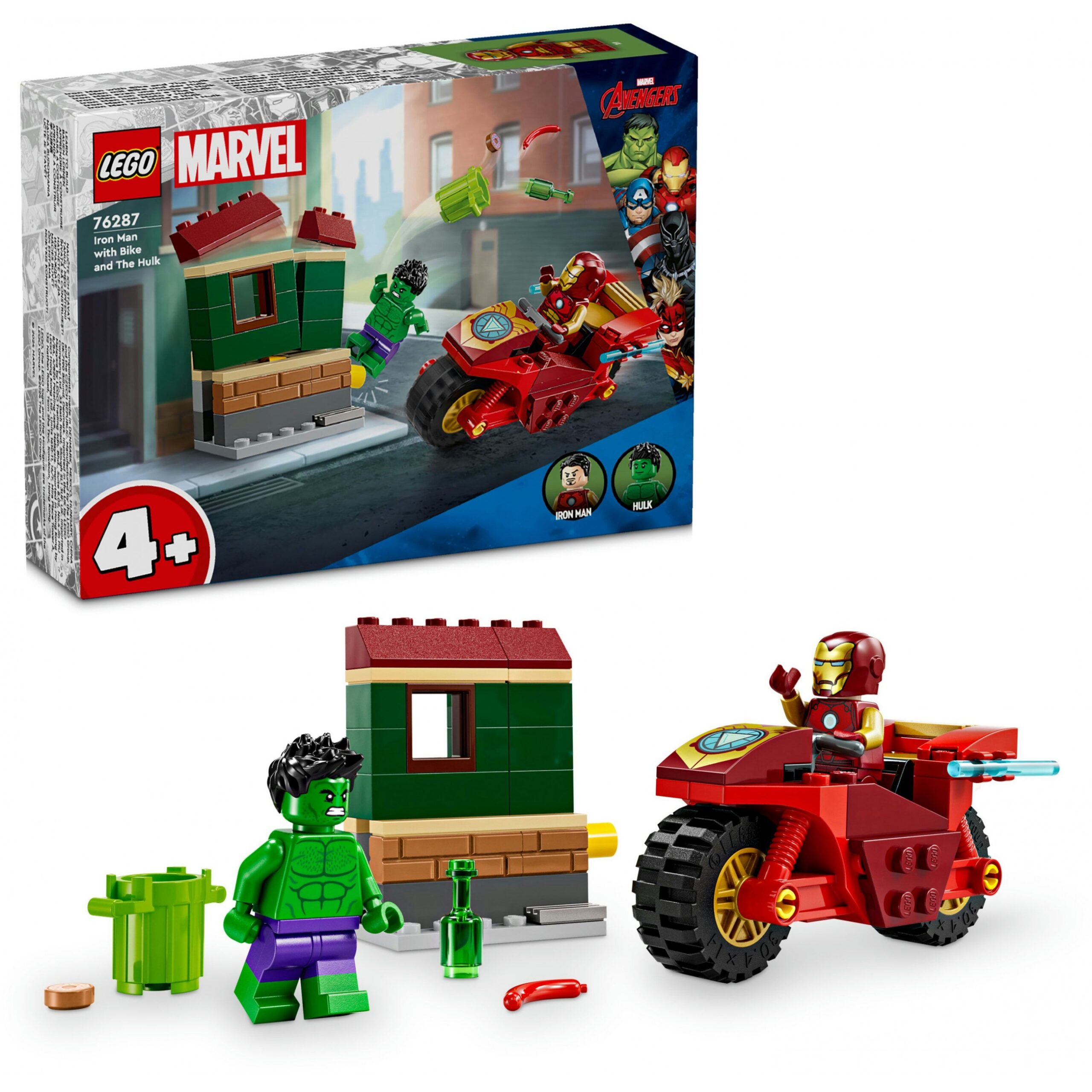 LEGO 76287 Marvel Super Heroes Iron Man with Bike and the Hulk - Figura 3