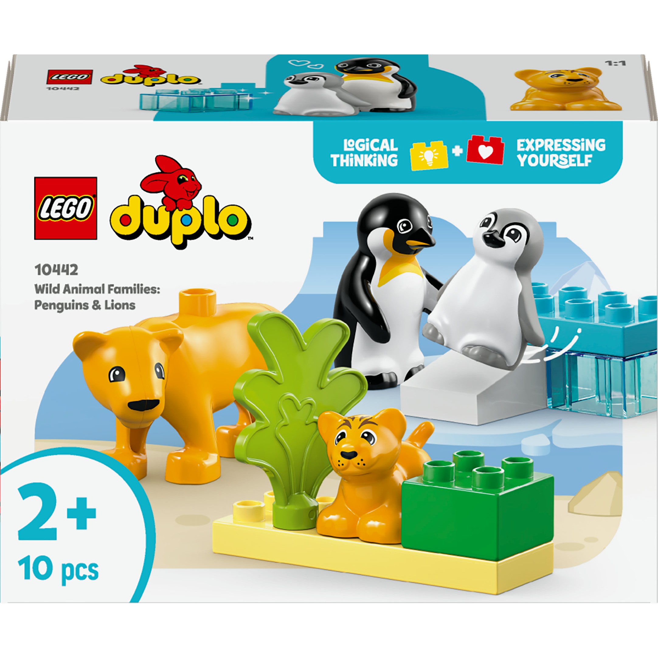 LEGO 10442 DUPLO Town Wild Animal Families: Penguins and Lions