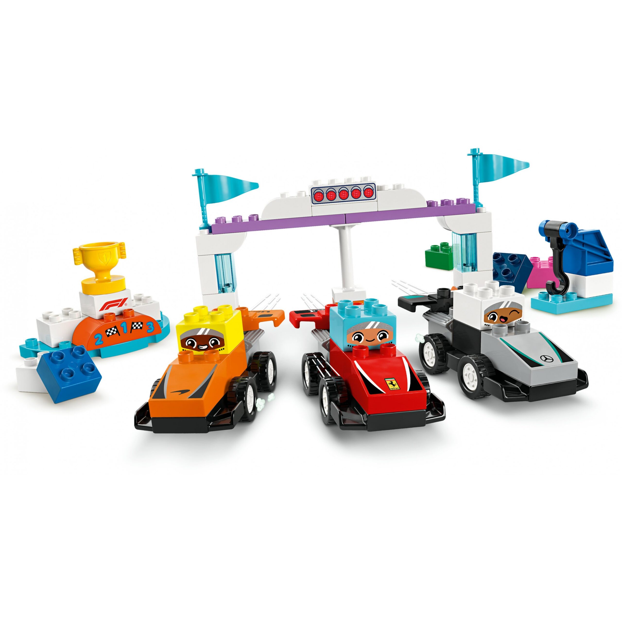 LEGO 10445 DUPLO F1 Team Race Cars with Race Drivers - Figura 3