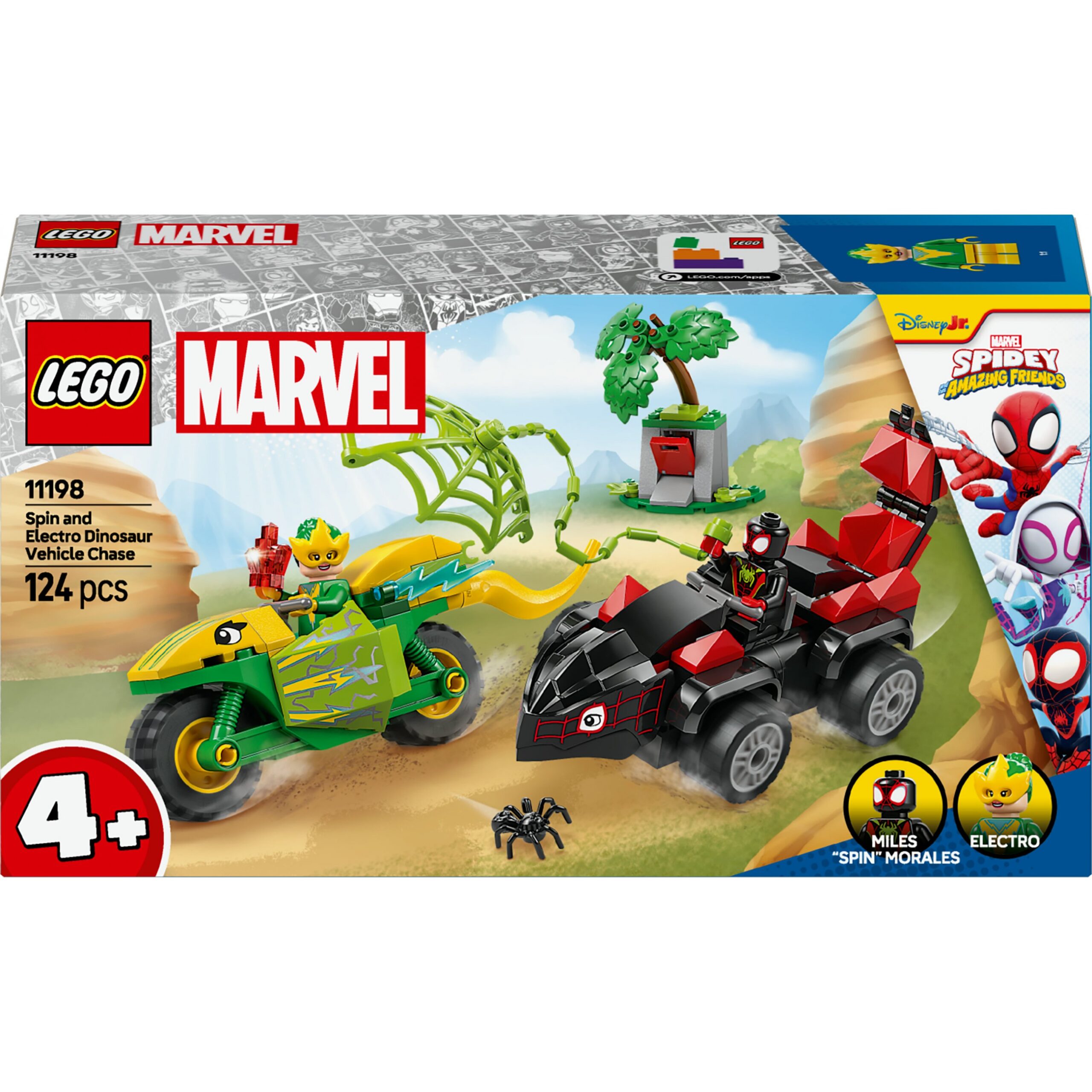 LEGO 11198 Marvel Spidey and His Super-Friends Action Fun with Spin and Electro in Their Dino Racers