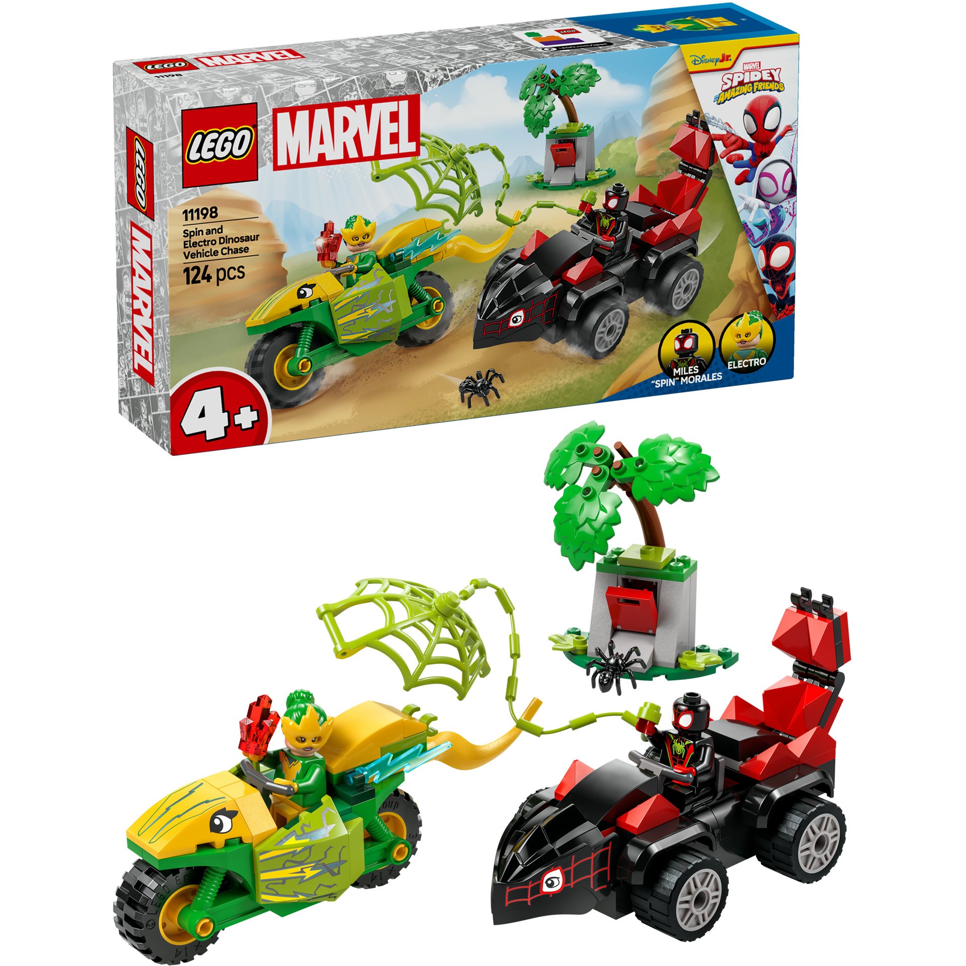 LEGO 11198 Marvel Spidey and His Super-Friends Action Fun with Spin and Electro in Their Dino Racers - Figura 3