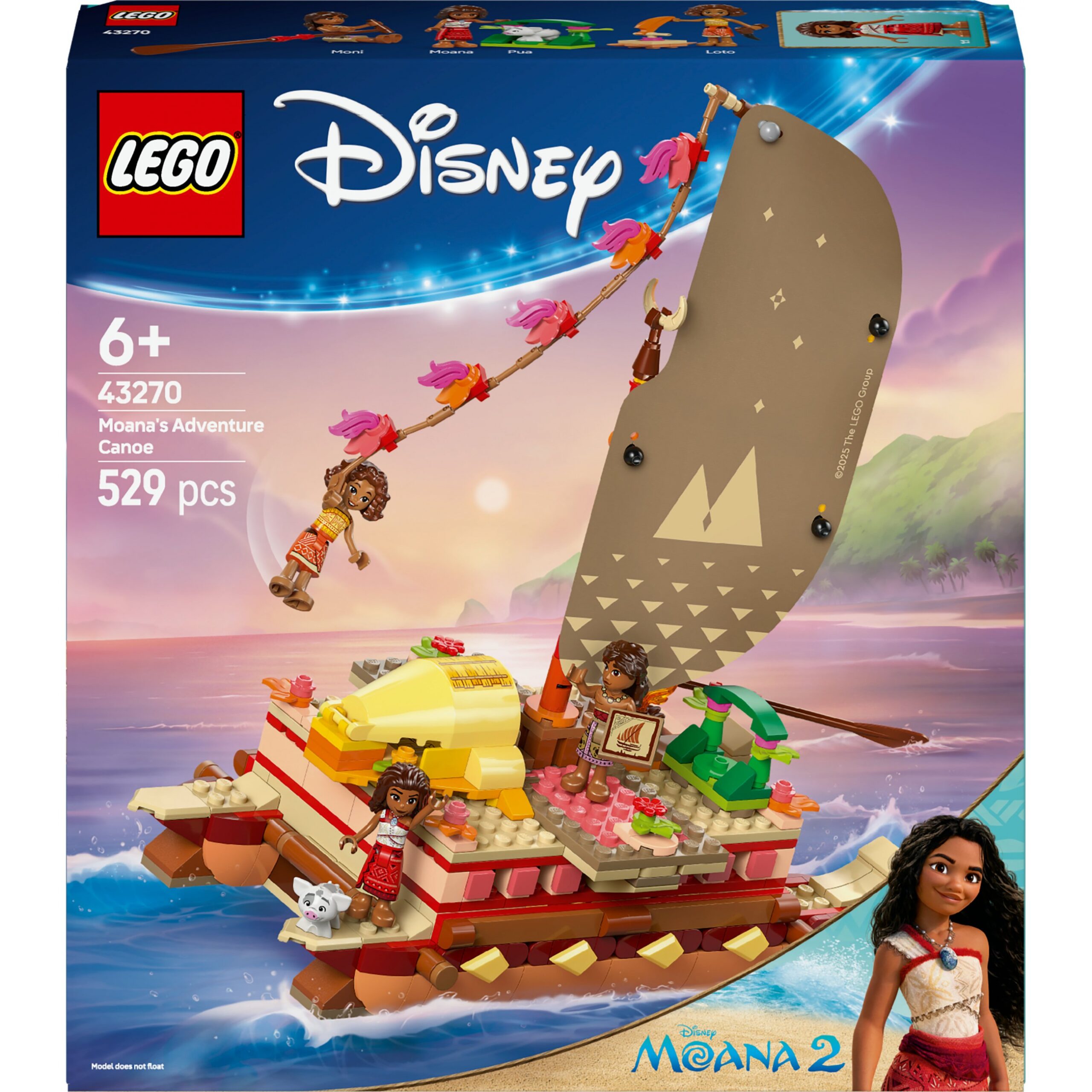 LEGO 43270 Disney Princess Moana's Adventure Raft.