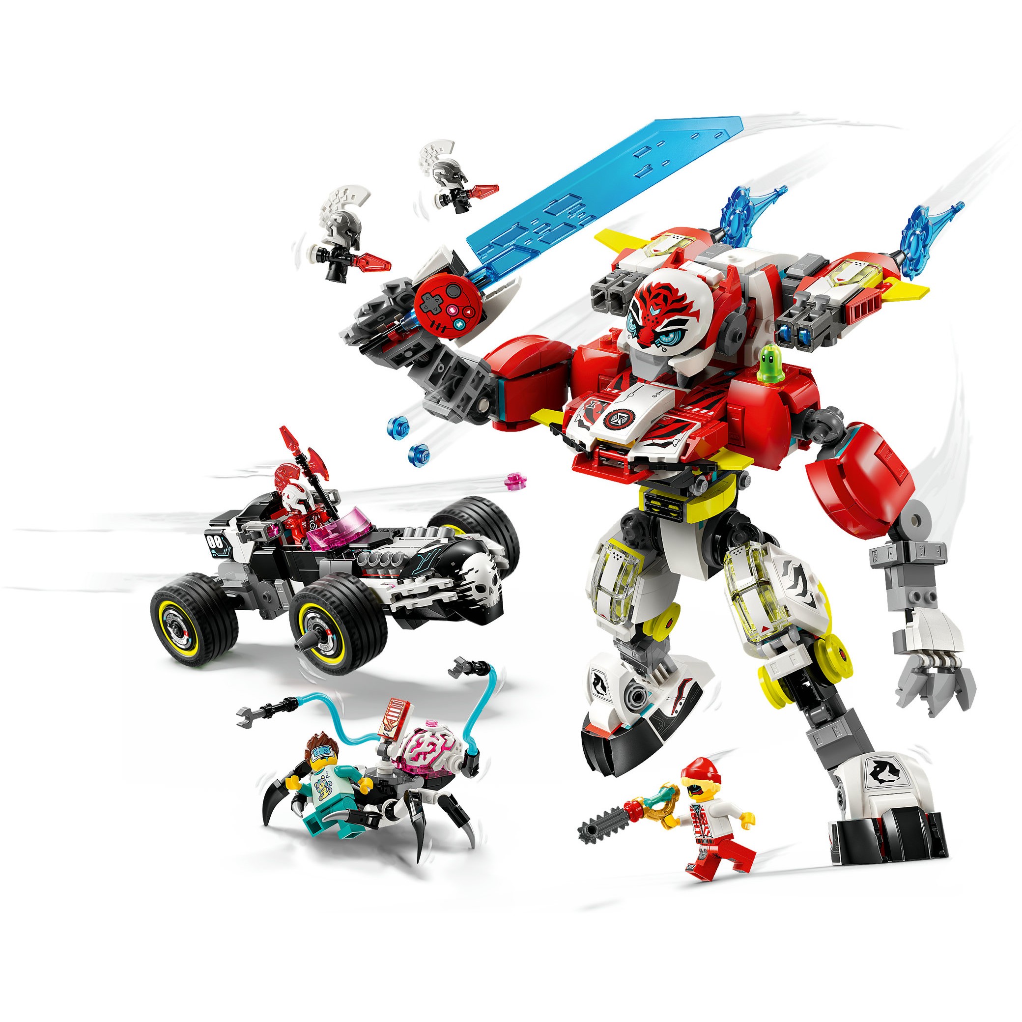 LEGO 71497 DREAMZzz Cooper's Tiger Mech & Zero's Hot Rod Car - Figura 4