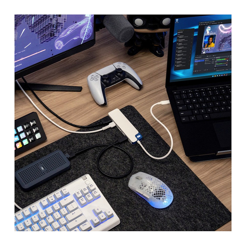 HUB Targus HyperDrive Flex / 5-Port USB-C - Bardhë / Blu - Figura 2