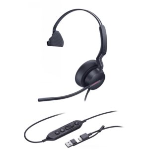Kufje me Kabllo Yealink UH46 Mono Teams / USB-C & USB-A – Zezë 6
