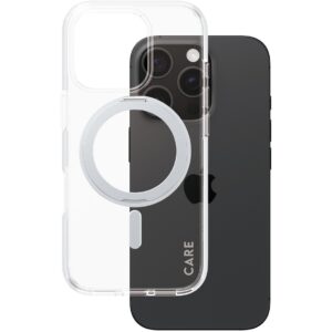 Aksesorë për telefon CARE / Kickstand Case / MagSAFE / iPhone 16 Pro - Argjend