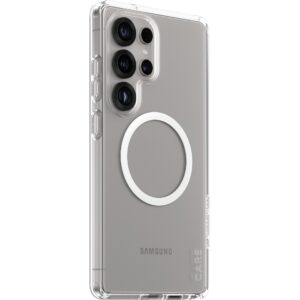 Aksesorë për telefon CARE Flagship / Protective Case with White QI ring / Galaxy S25 Ultra - Tejdukshme