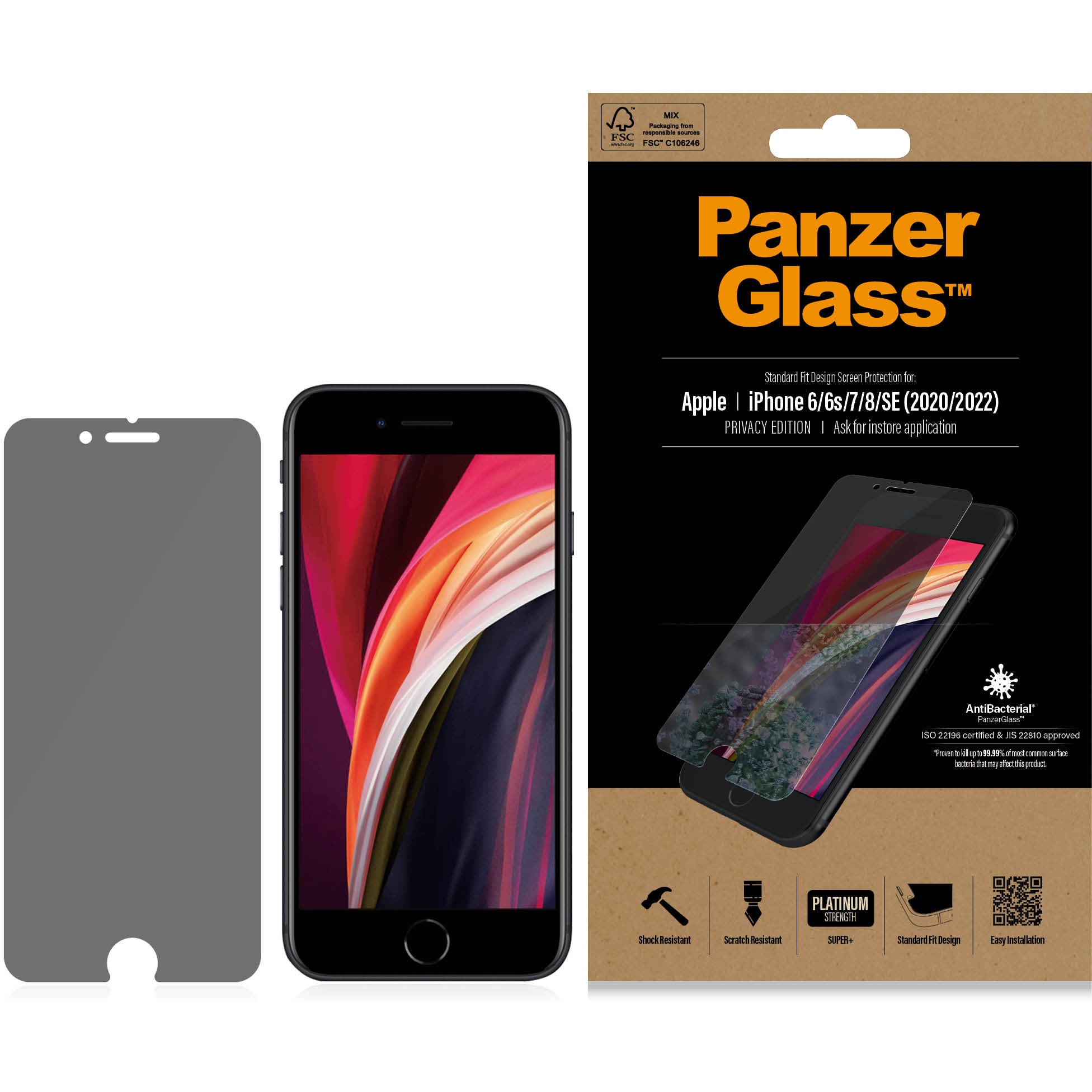 Aksesorë për telefon PanzerGlass / Privacy / Screen Protector / iPhone 6 - 7 - 8 - SE 2020 - SE 2022 - Figura 3