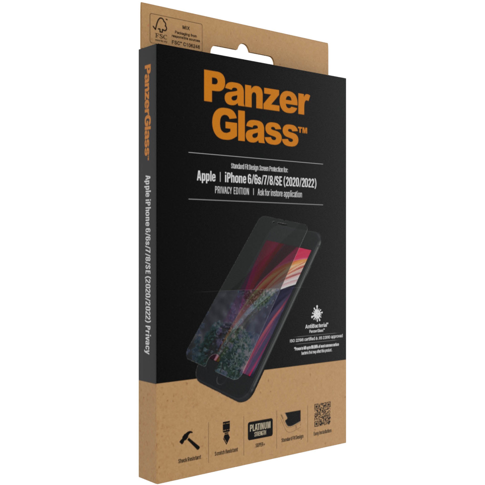 Aksesorë për telefon PanzerGlass / Privacy / Screen Protector / iPhone 6 - 7 - 8 - SE 2020 - SE 2022 - Figura 4