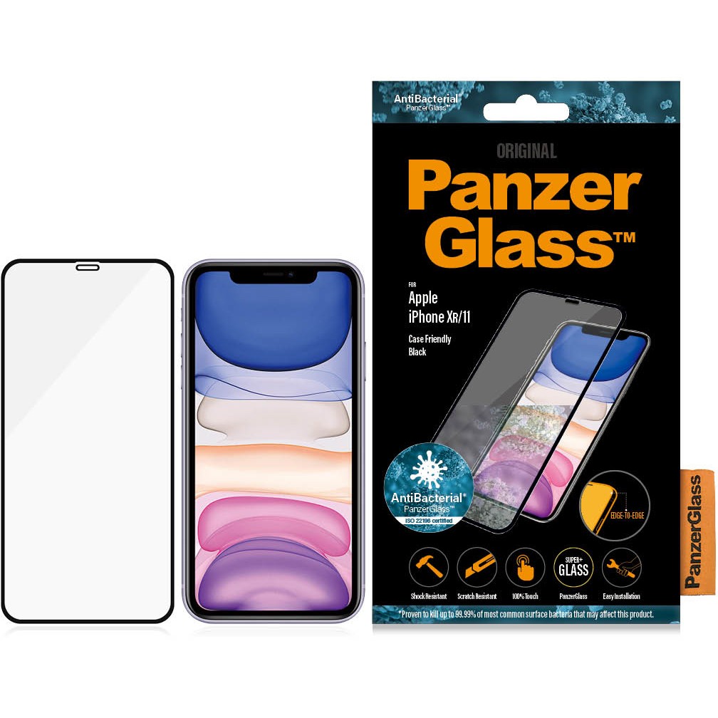 Aksesorë për telefon PanzerGlass iPhone 11 / XR CF E2E - Antibacterial- Zezë - Figura 3