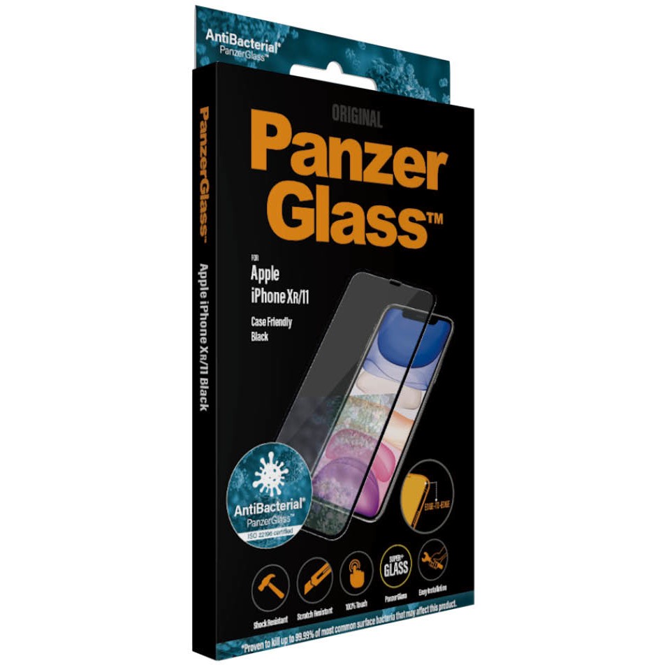 Aksesorë për telefon PanzerGlass iPhone 11 / XR CF E2E - Antibacterial- Zezë - Figura 4