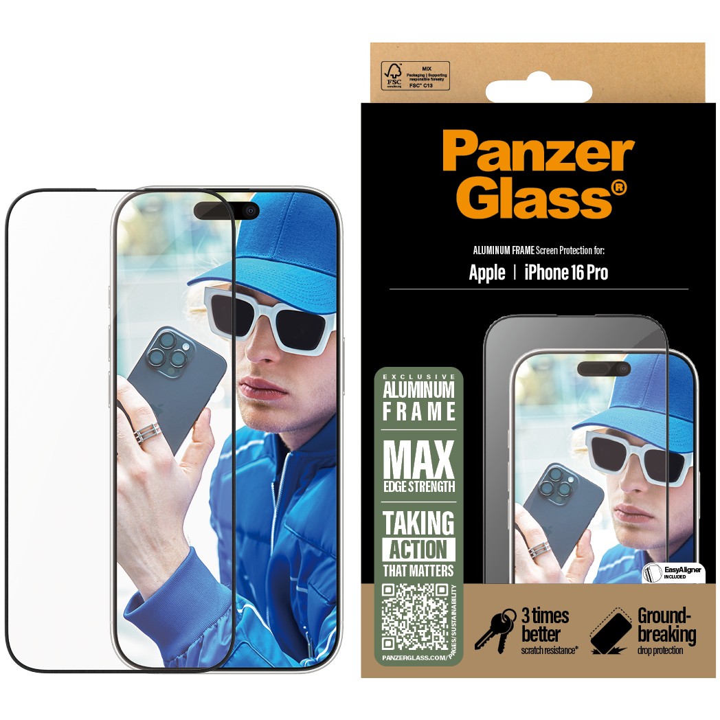 Aksesorë për telefon PanzerGlass Aluminum Frame Screen Protector / UWF / iPhone 16 Pro - Figura 2