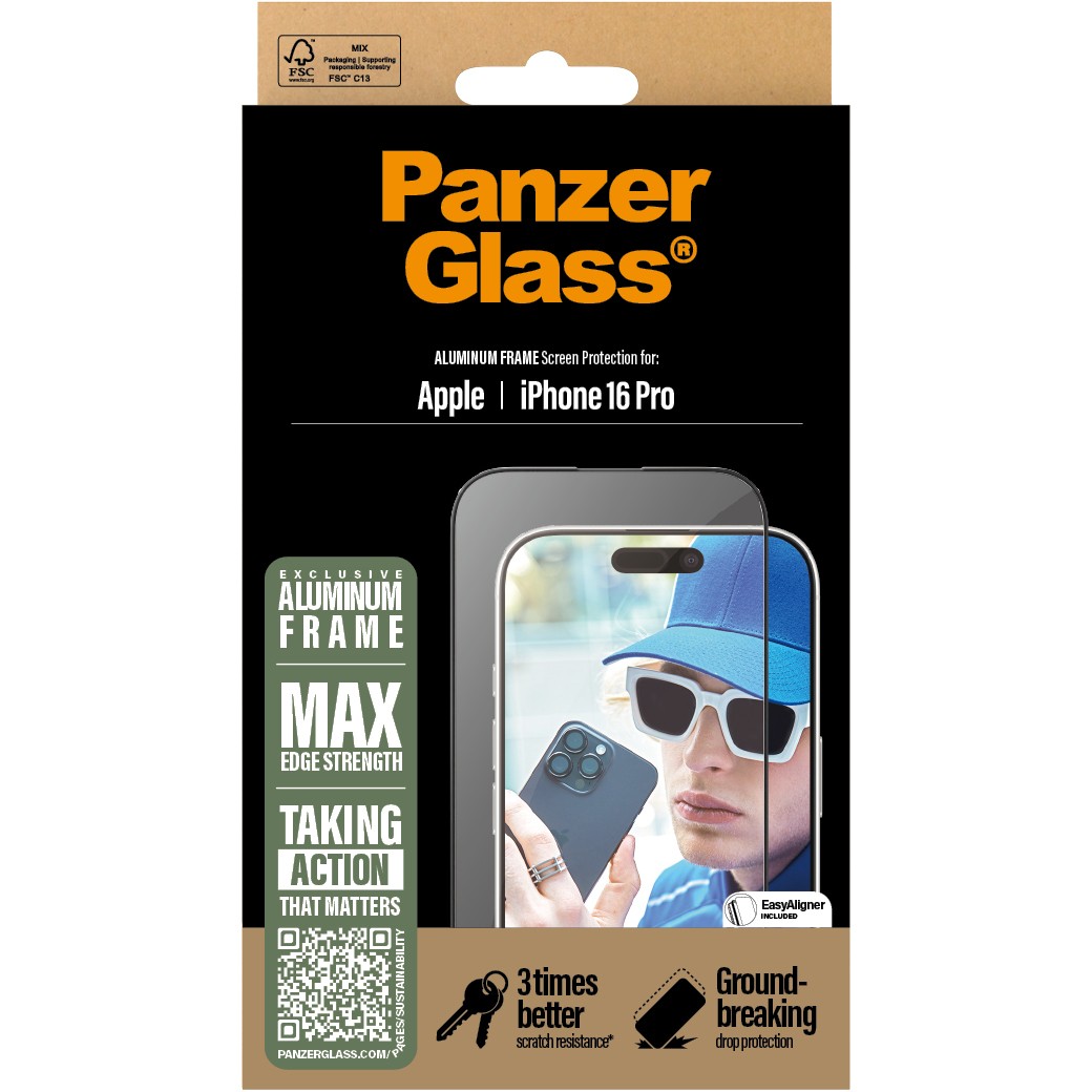 Aksesorë për telefon PanzerGlass Aluminum Frame Screen Protector / UWF / iPhone 16 Pro - Figura 3