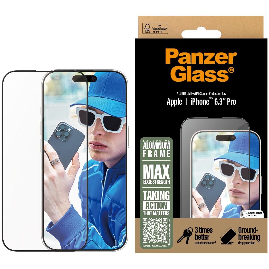 Aksesorë për telefon PanzerGlass Aluminum Frame Screen Protector / UWF / iPhone 16 Pro - Figura 4