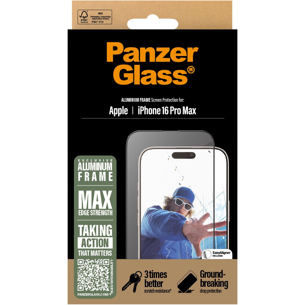 Aksesorë për telefon PanzerGlass Aluminum Frame Screen Protector / UWF / iPhone 16 Pro Max - Figura 3