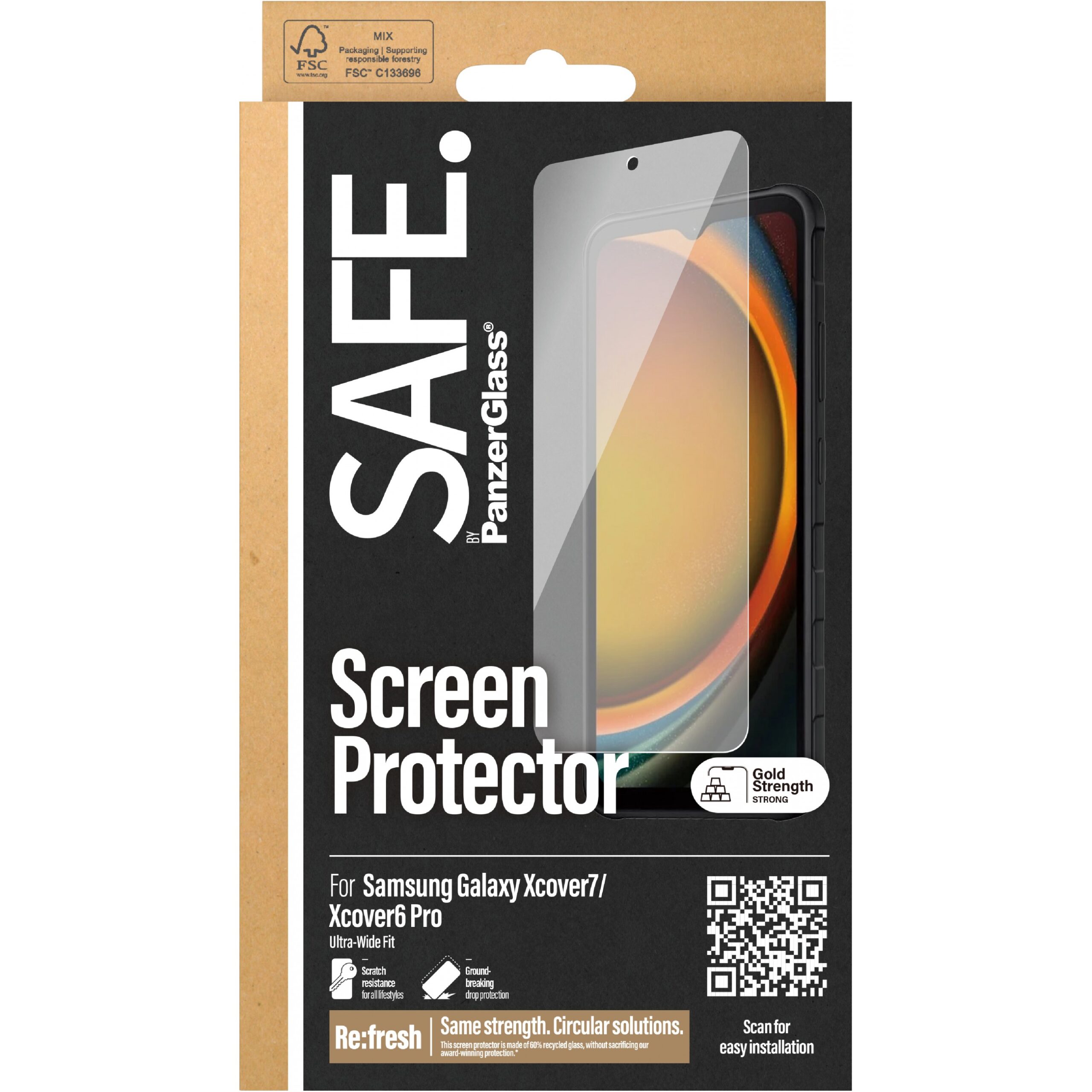 Aksesorë për telefon SAFE by PanzerGlass për Samsung Xcover 7 / Ultra-Wide Fit / Paketim BULK - Figura 3