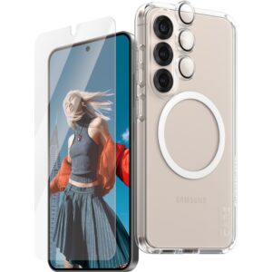 Aksesorë për telefon Flagship 3‑in‑1 Bundle CARE Samsung Galaxy S25 / Accessory Set / Protective & Charging Kit - Transparente