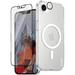 Aksesorë për telefon Flagship 3‑in‑1 Bundle CARE iPhone 16e / Accessory Set / Protective & Charging Kit - Transparente