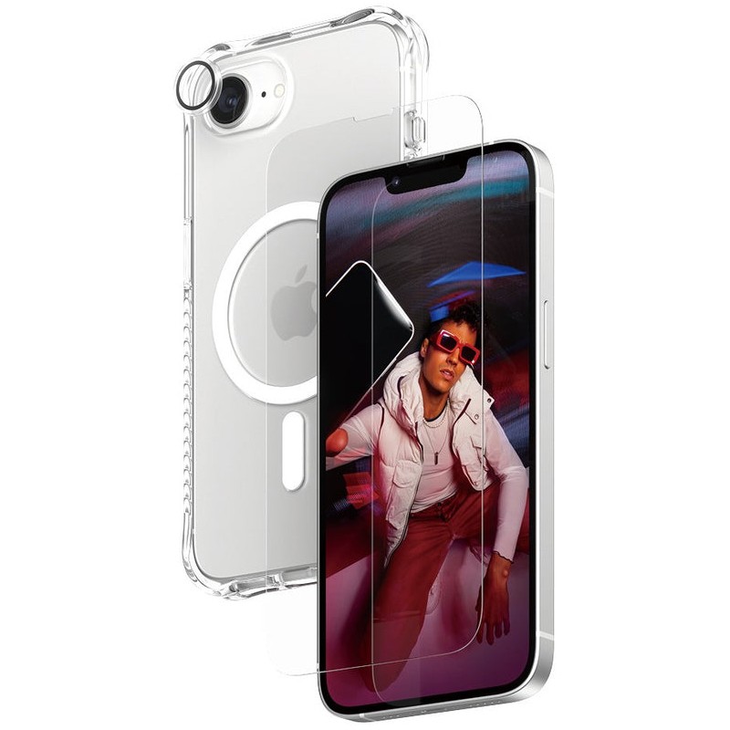 Aksesorë për telefon CARE Fashion 3-in-1 Bundle për iPhone 16e – Transparente