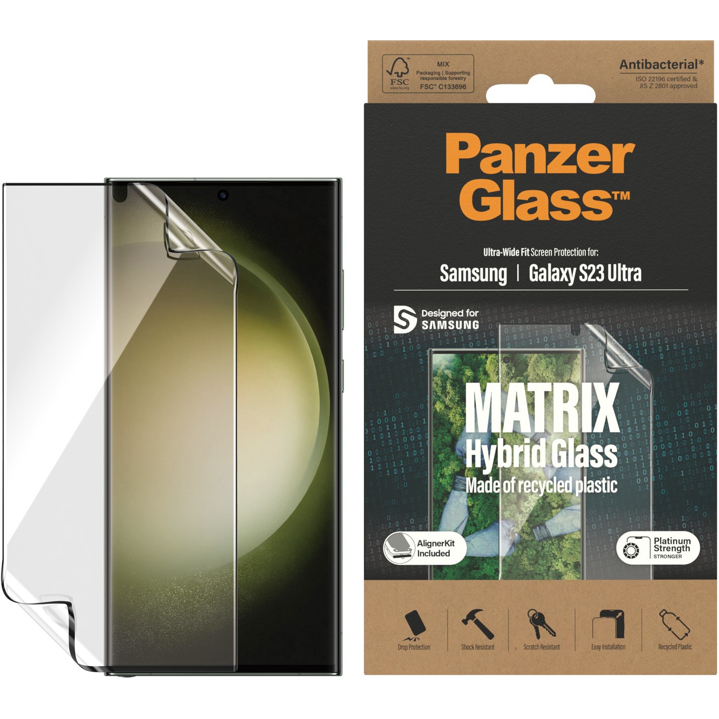 Aksesorë për telefon PanzerGlass MATRIX Screen Protector për Galaxy S23 Ultra – Transparente - Figura 2