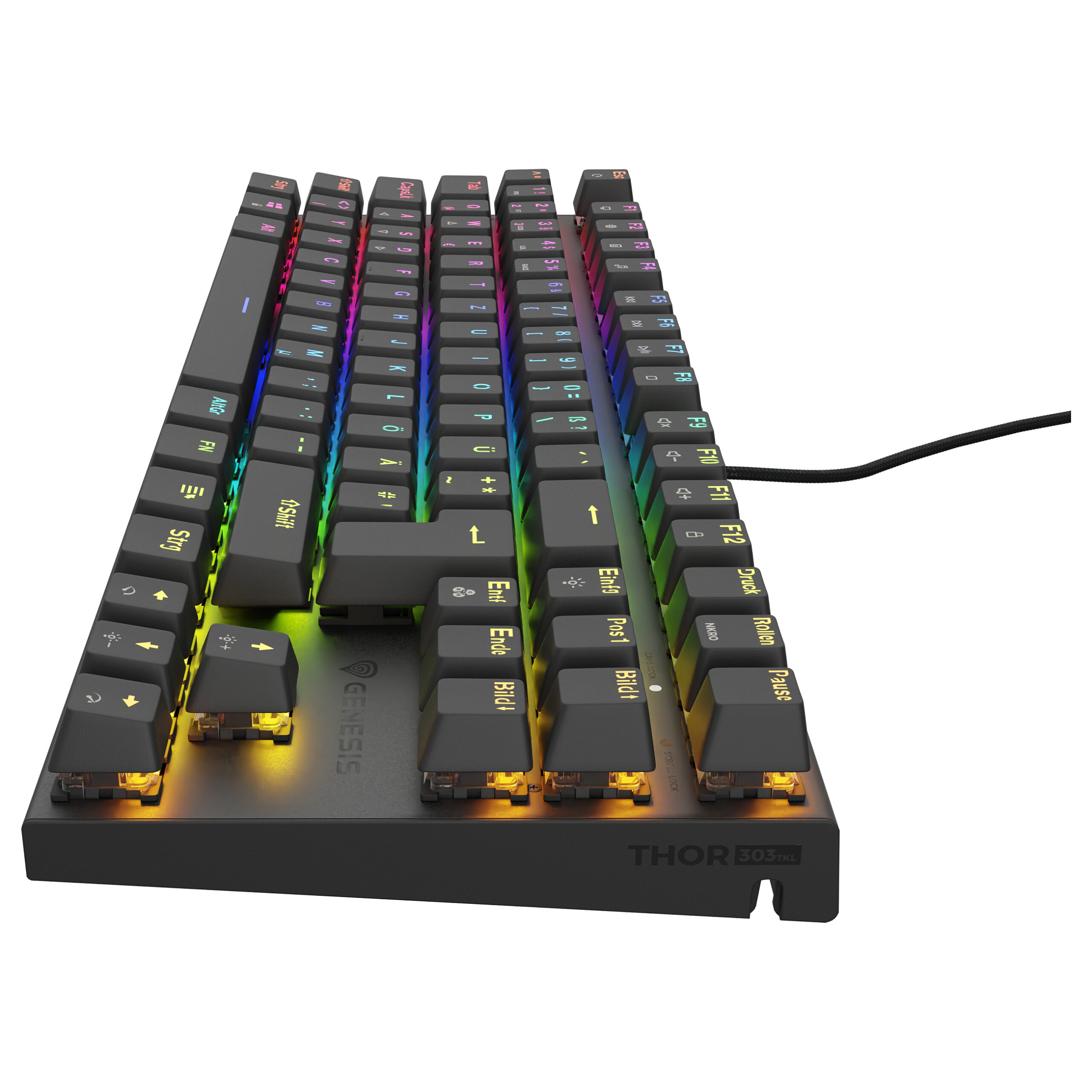 Tastierë Gaming Genesis THOR 303 TKL / Wired / German Layout / QWERTZ - Zezë - Figura 2