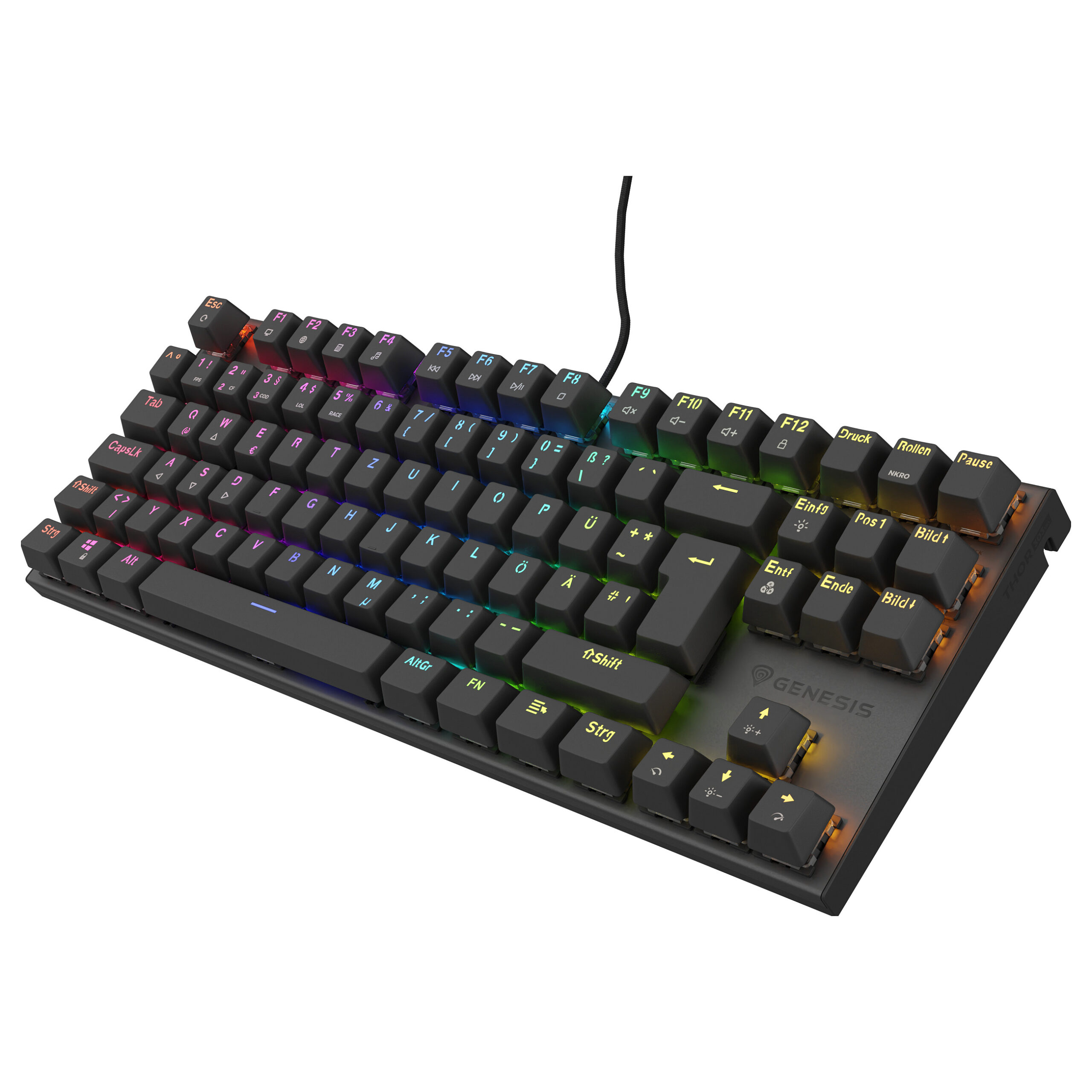 Tastierë Gaming Genesis THOR 303 TKL / Wired / German Layout / QWERTZ - Zezë - Figura 3