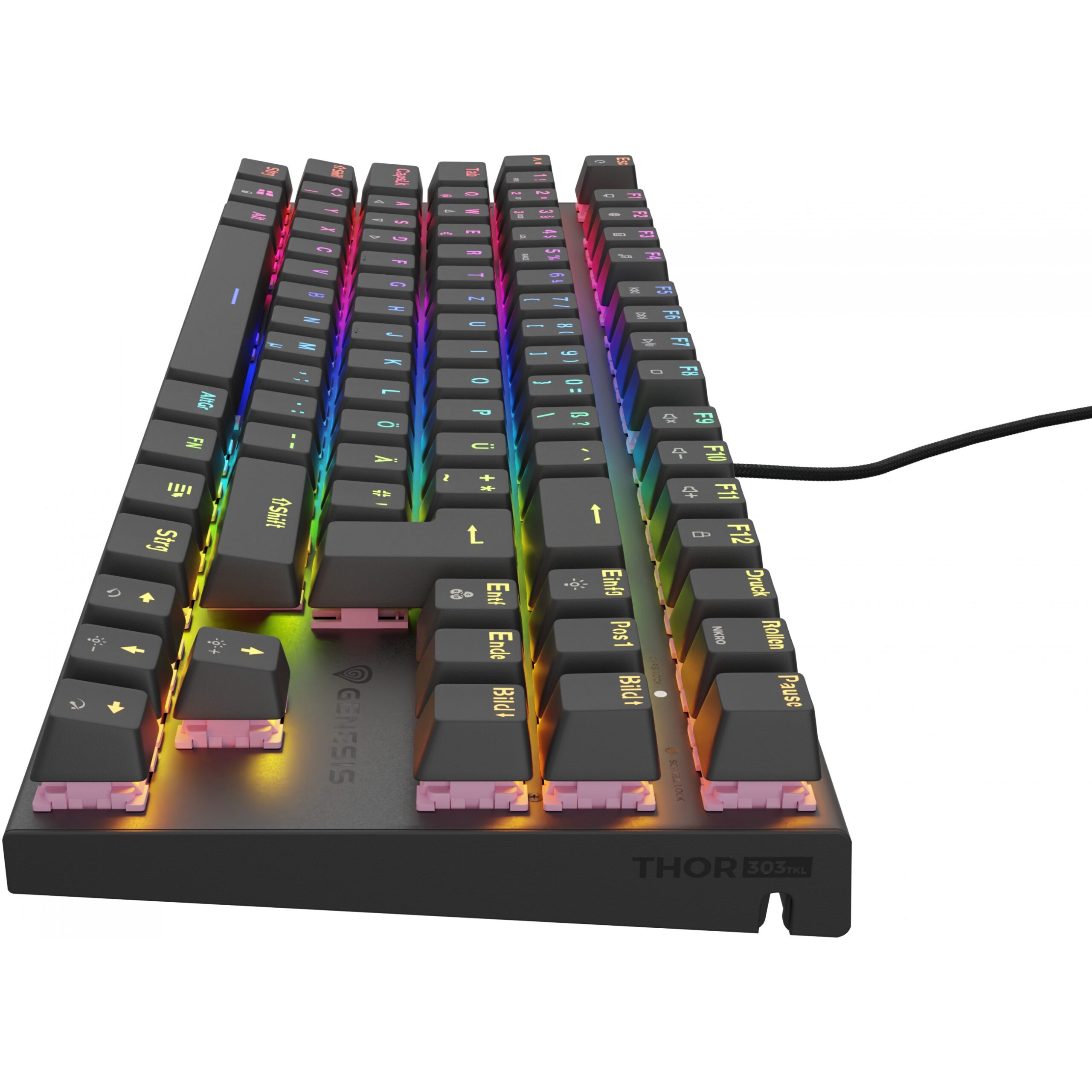 Tastierë Gaming / Genesis THOR 303 TKL Silent / German layout / Silent switch / RGB / Zezë - Figura 2