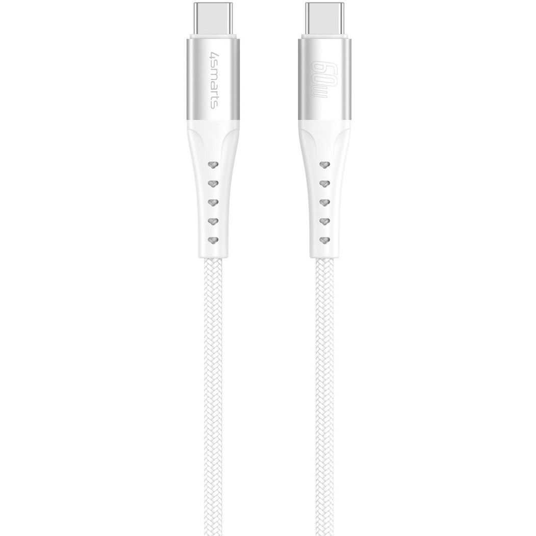 Aksesorë për telefon 4smarts USB-C Cable PrimeCord / 60W / 1.5m – Bardhë - Figura 2