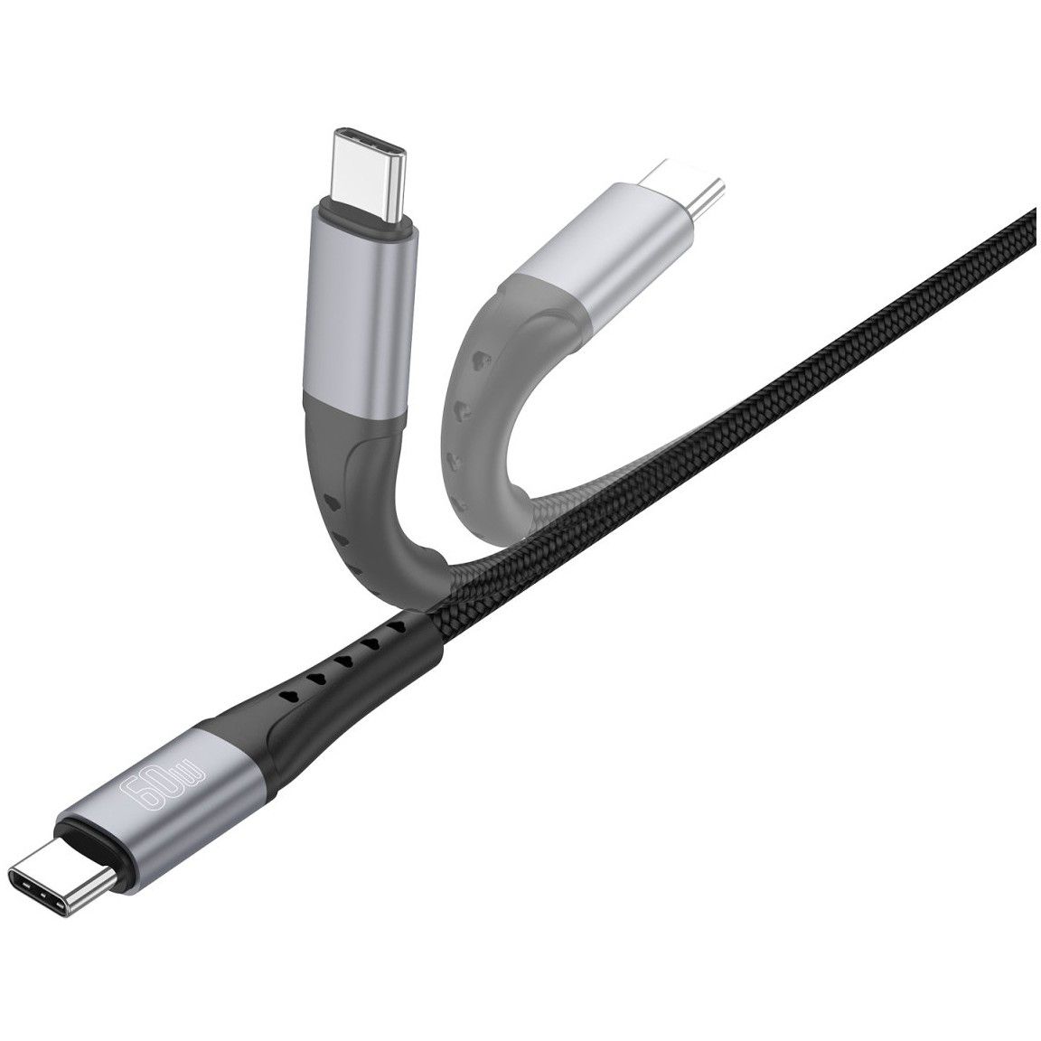 Aksesorë për telefon 4smarts USB-C Cable PrimeCord / 60W / 1.5m – Zezë - Figura 5