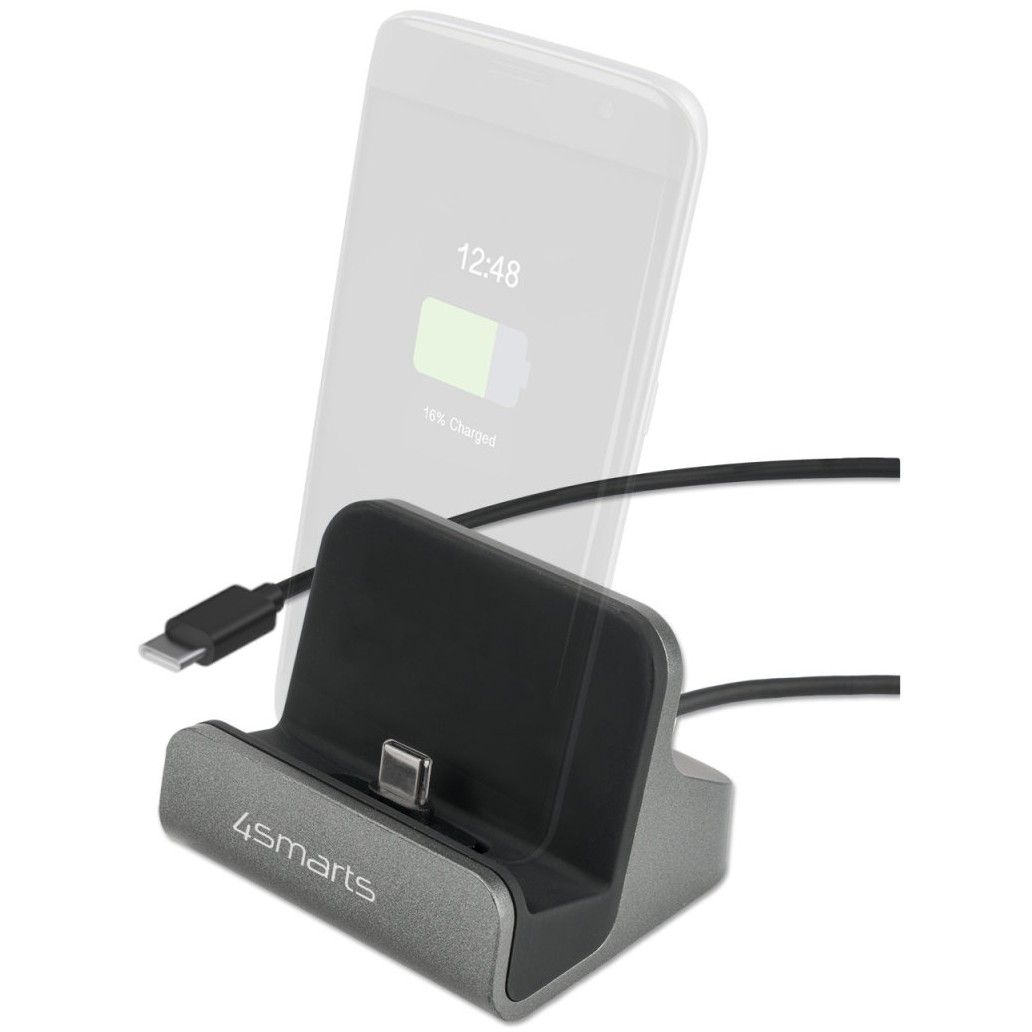 Aksesorë për telefon 4smarts Charging Station VoltDock / USB-C / 60W - Gri