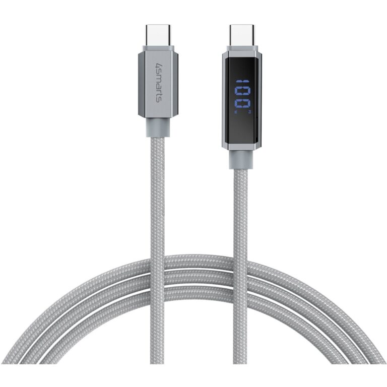 Kabllo USB‑C Cable 4smarts DigitCord / 100W / 1.5m - Gri